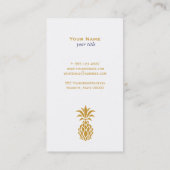 トロピカルエレガントパイナップルロゴ 名刺 (裏面)