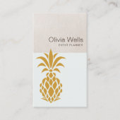 トロピカルエレガントパイナップルロゴ 名刺 (正面)