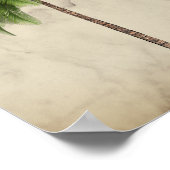 トロピカルエレガントパームツリーヴィンテージ ポスター (角)