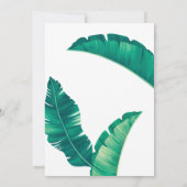 トロピカルエレガントパーム葉 招待状 (裏面)
