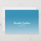 トロピカルエレガントビーチストリングライツパームズグラデーション 招待状 (裏面)