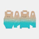 トロピカルエレガントビーチ結婚式お願いボックス フェイバーボックス (折り畳みなし)