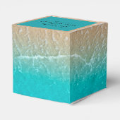 トロピカルエレガントビーチ結婚式お願いボックス フェイバーボックス (裏面サイド)