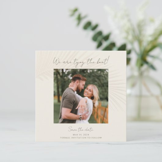 トロピカルエレガントフォトセーブ・ザ・デート案内 招待状 (スタンド正面)