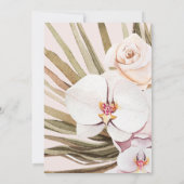 トロピカルエレガントフラワーのウェディング招待状 招待状 (裏面)