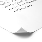 トロピカルエレガントフローラカスタムウェディングボークアート ポスター (角)