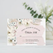 トロピカルエレガントボホフローラ色あせ自然る緑 招待状 (スタンド正面)