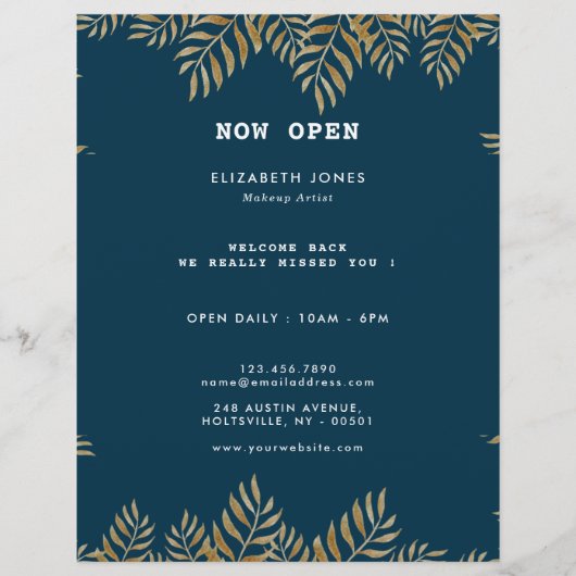 トロピカルエレガントメイクアップアーティスト チラシ (正面)