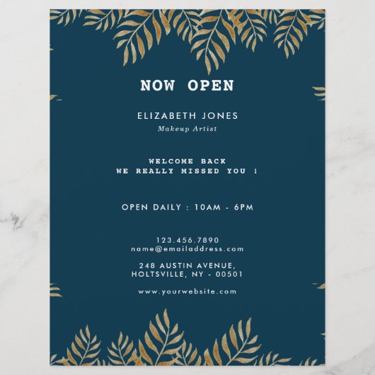 トロピカルエレガントメイクアップアーティスト チラシ (裏面)