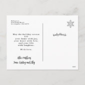 トロピカルエレガントリースフォトコラージクリスマス シーズンポストカード (裏面)