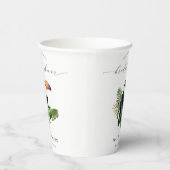 トロピカルエレガントレインフォレストトゥカンブライダルシャワー 紙コップ (右)