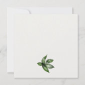 トロピカルエレガントレインフォレストトゥーカンウェディング招待 サンキューカード (裏面)