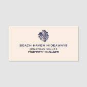 トロピカルエレガントロゴ名タグ(会社名あり) 名札 (正面)