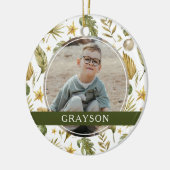 トロピカルエレガント両面2枚の写真 セラミックオーナメント (左)