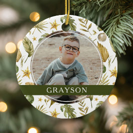 トロピカルエレガント両面2枚の写真 セラミックオーナメント