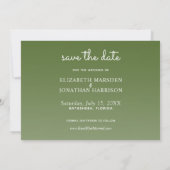 トロピカルエレガント銅パームツリーズビーチ結婚式 セーブザデート (裏面)