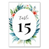 トロピカルエレガント離れグリーンリーのミニマル主義者 テーブルナンバー (正面)