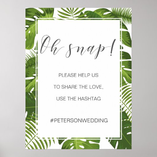 トロピカルエレガントOH SNAPハッシュタグ記号 ポスター (正面)