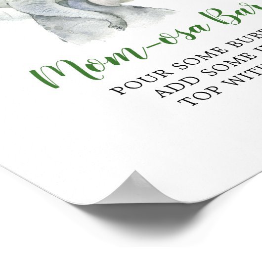 トロピカルエレファントボーイ赤ちゃんシャワーマムオーサバー ポスター (角)