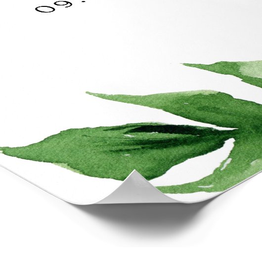 トロピカルエレファントボーイ赤ちゃんシャワー招待状 ポスター (角)