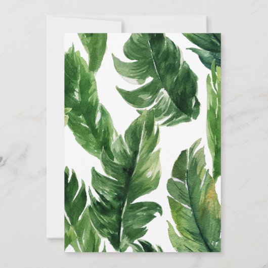 トロピカルエレファントボーイ赤ちゃんシャワー招待状 招待状 (裏面)