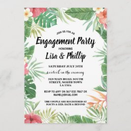 トロピカルエンゲージメントアロハパーティー招待状 招待状