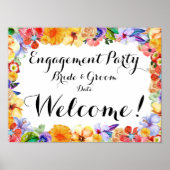 トロピカルエンゲージメント ウェディングパーティー サイン/ポスター ポスター (正面)