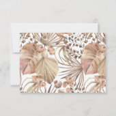 トロピカルオアシスパームリーフ応答カードRSVP 出欠カード (裏面)