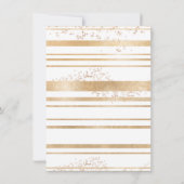 トロピカルオアシスパームリーフ金ゴールドブライダルシャワー 招待状 (裏面)