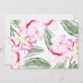 トロピカルオアシスピンクグリーンハワイアンフローラスイーツ16 招待状 (裏面)