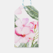 トロピカルオアシスピンクグリーンハワイアンブライダルシャワー ギフトタグ (裏面)