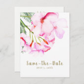 トロピカルオアシスピンクグリーンハワイアン保存日 案内ポストカード (正面/裏面)