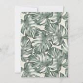トロピカルオアシス モダンなパームリーフ ウェディング招待状 招待状 (裏面)