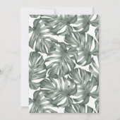トロピカルオアシス 現代のヤシの葉 ウェディング招待状 招待状 (裏面)