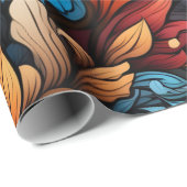 トロピカルオアシス：緑豊かな葉とハイビスカス ラッピングペーパー (ロールコーナー)