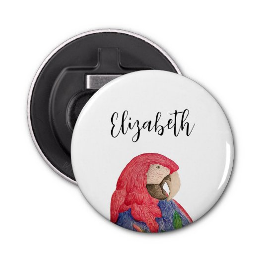 トロピカルオウムスケッチジャングルマカオ 栓抜き (正面)