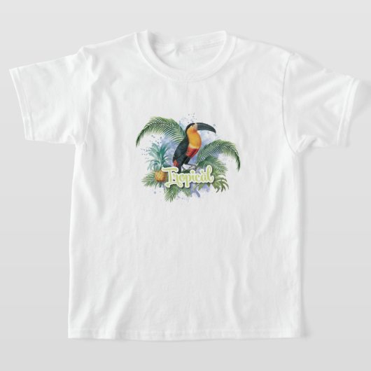 トロピカルオウムテーマ Tシャツ (レイダウン)