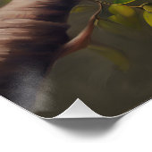 トロピカルオウムプリント緑豊かなジャングルウォールアート ポスター (コーナー)