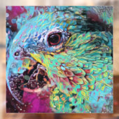 トロピカルオウム抽象デザイン ウィンドウサイン (シート2)