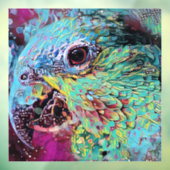 トロピカルオウム抽象デザイン ウィンドウサイン (シート3)