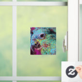 トロピカルオウム抽象デザイン ウィンドウサイン (ホーム)