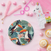 トロピカルオウム紙ナプキンス ペーパープレート (パーティー)