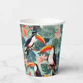トロピカルオウム紙ナプキンス 紙コップ (裏面)
