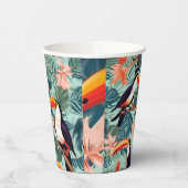 トロピカルオウム紙ナプキンス 紙コップ (左)