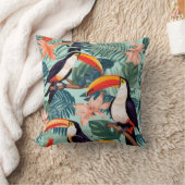 トロピカルオウム クッション (ブランケット)