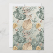 トロピカルオモダンアシスパームSave the Date 結婚's 招待状 (裏面)