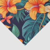 トロピカルオレンジの花のデコパージュペーパー 薄葉紙 (詳細)