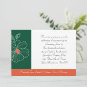 トロピカルオレンジアンドグリーン結婚式招待状 招待状 (スタンド正面)