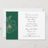 トロピカルオレンジアンドグリーン結婚式招待状 招待状 (裏面)