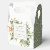 トロピカルオレンジグリーン緑葉植物体結婚のメディ フェイバーボックス (オープン)